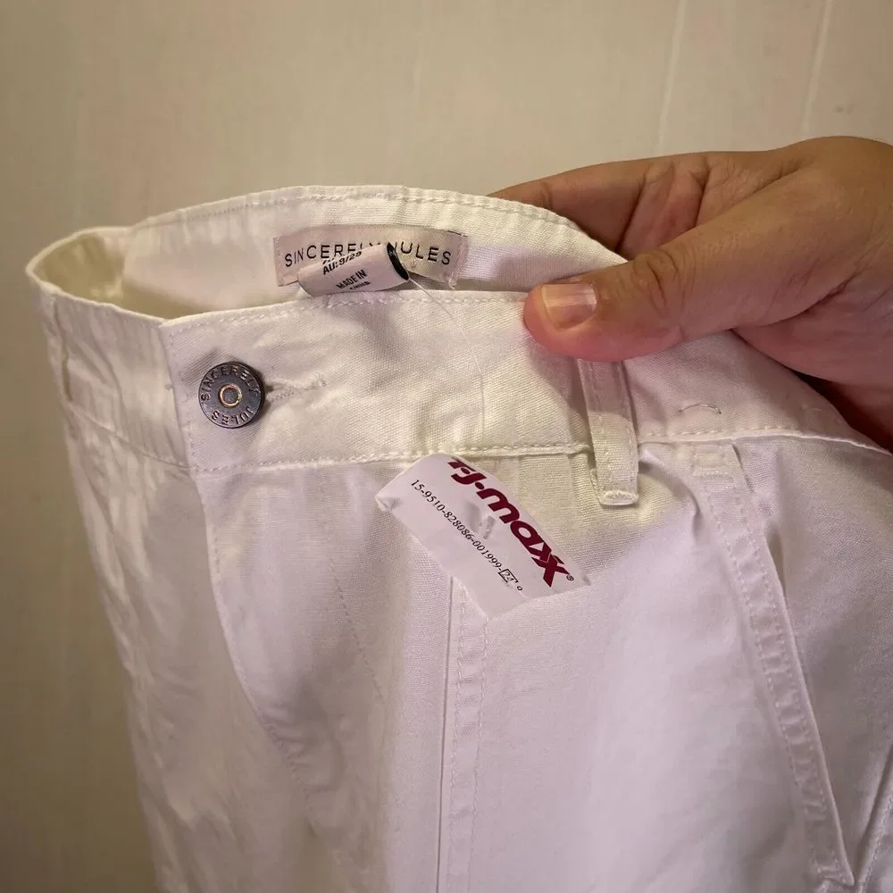 New Size 9 Woman's Sincerely Jules White‎ Jeans waist 31 inches Preppy Academia